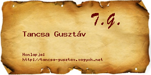 Tancsa Gusztáv névjegykártya